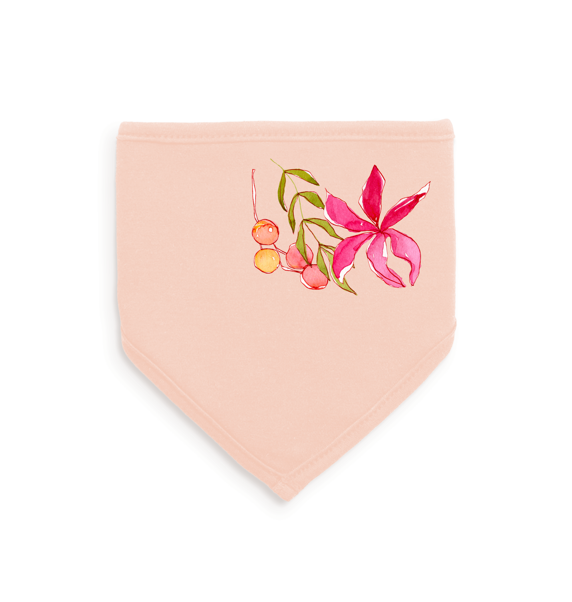 White/Powder Pink Bib Front