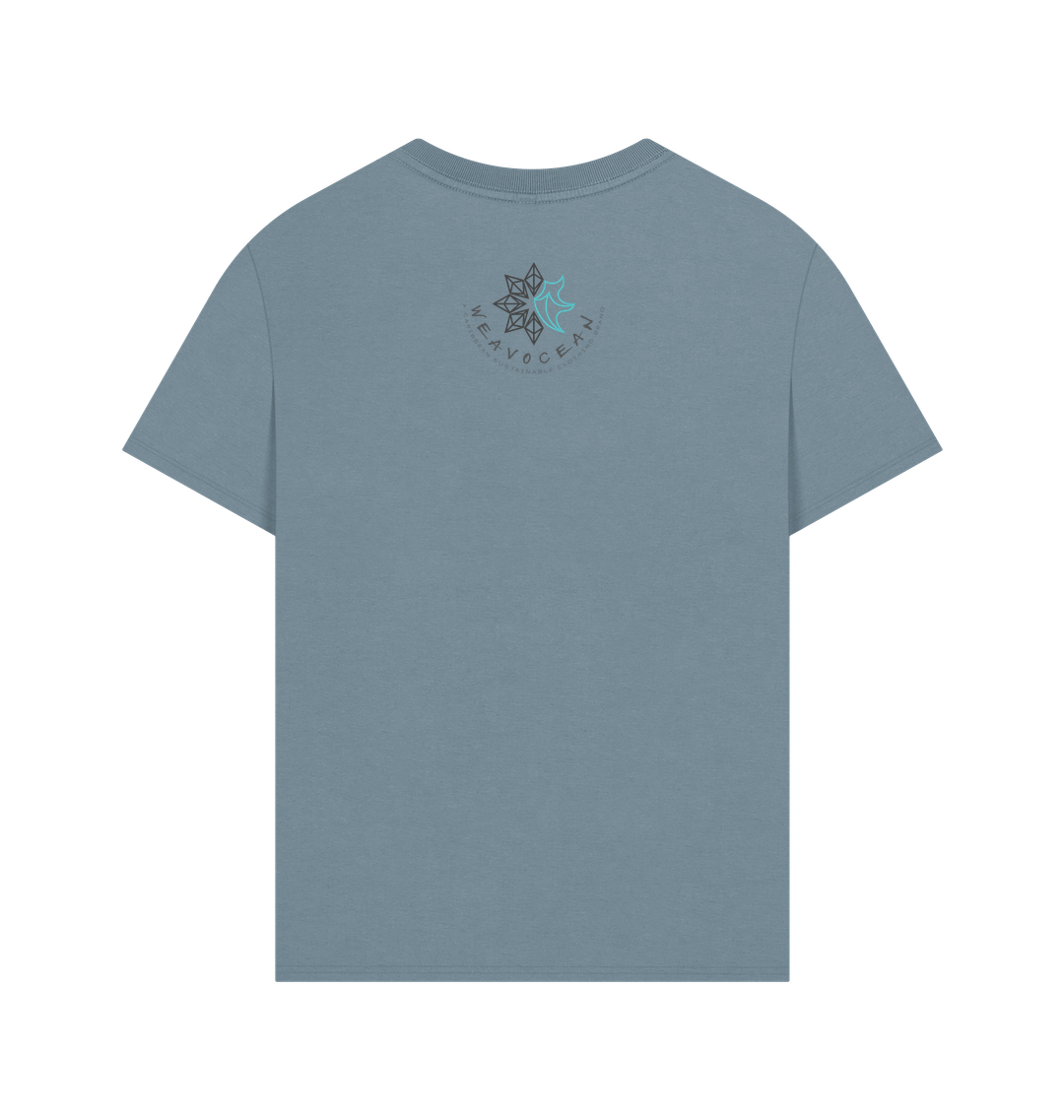 Stone Blue Printed T-shirt Back
