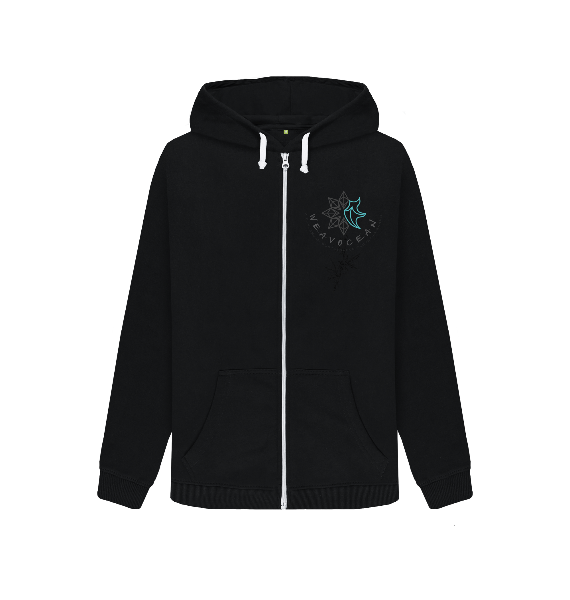 Black Zip hoody Front