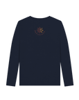 Navy Blue Printed Long Sleeve T Shirt Back