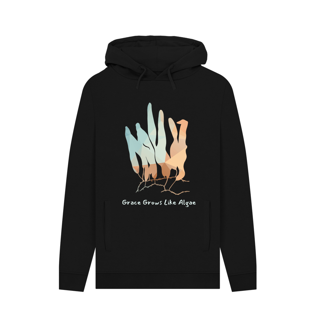 Black Printed Hoody Front