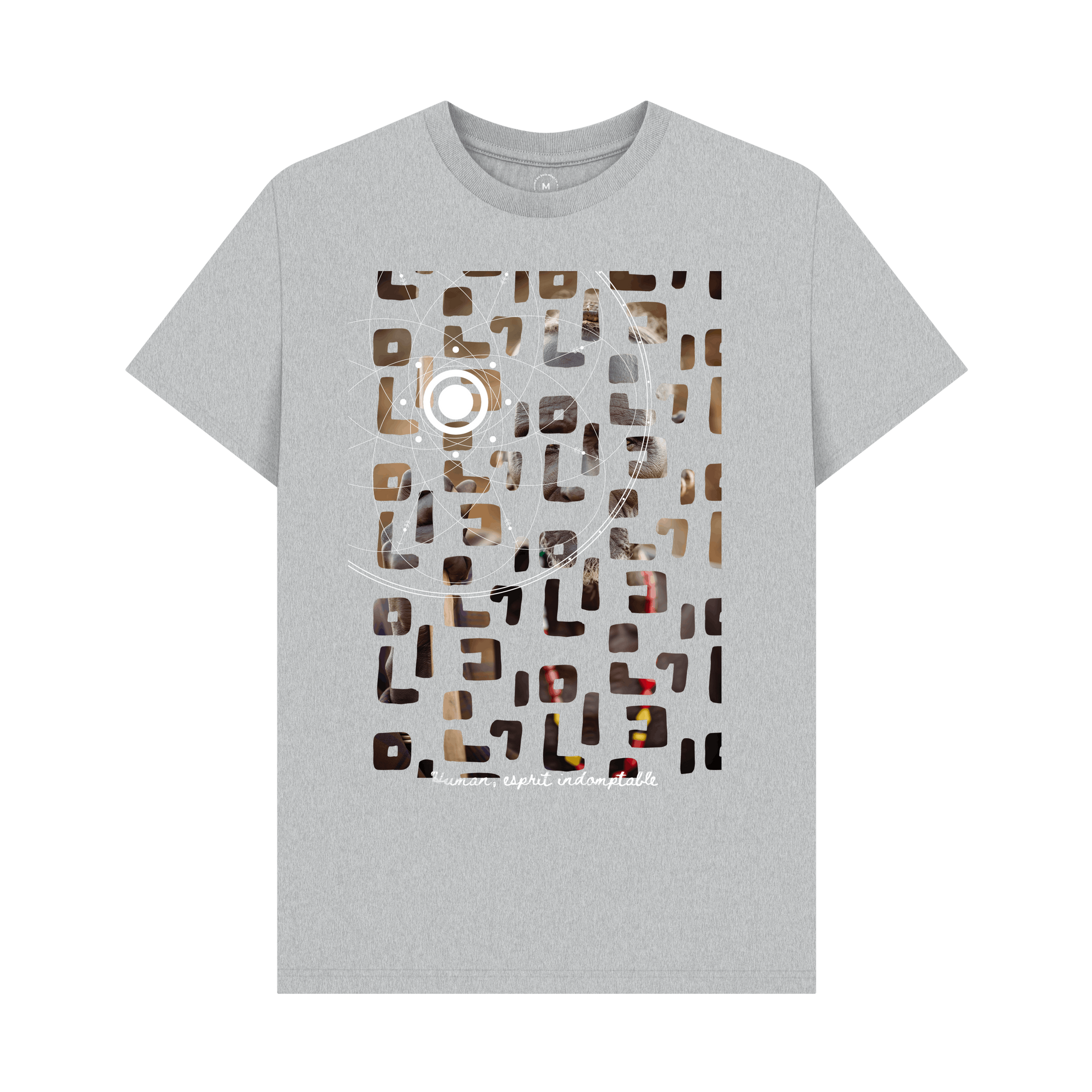 Grey Recycled Printed T-Shirt Front