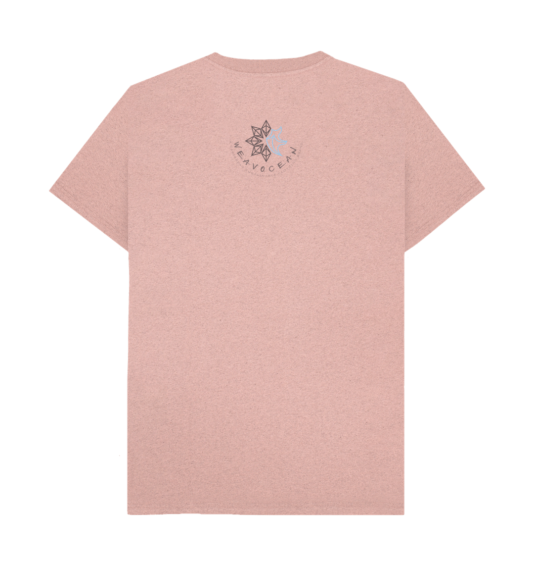 Sunset Pink Recycled Printed T-Shirt Back