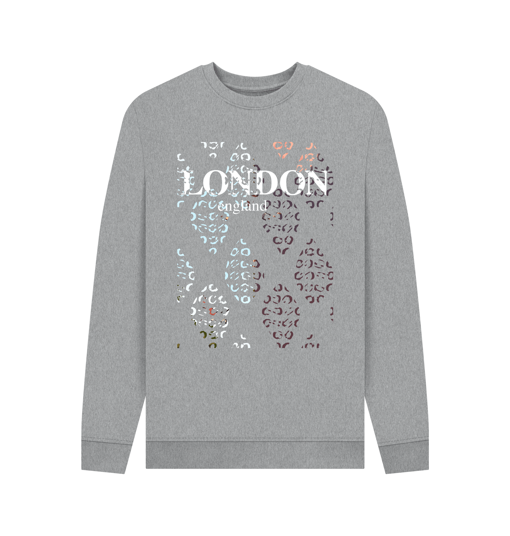 Light Heather Printed Sweater Front