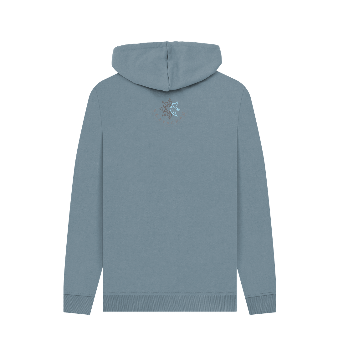 Stone Blue Printed Hoody Back