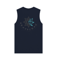 Navy Blue Printed Vest Top