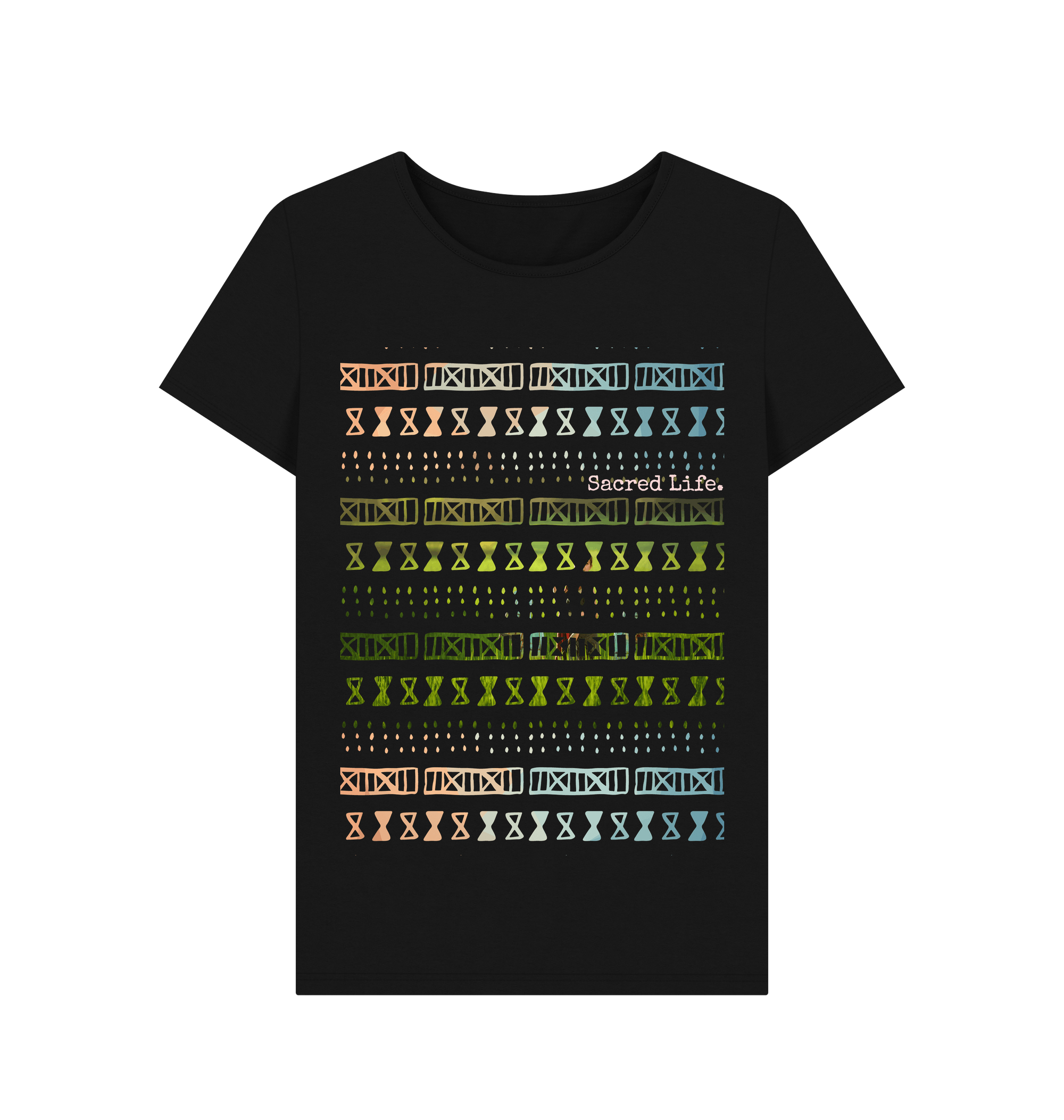 Black Printed T-shirt Front