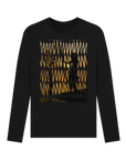 Black Printed Long Sleeve T Shirt Front