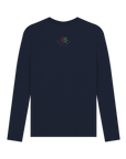 Navy Blue Printed Long Sleeve T Shirt Back