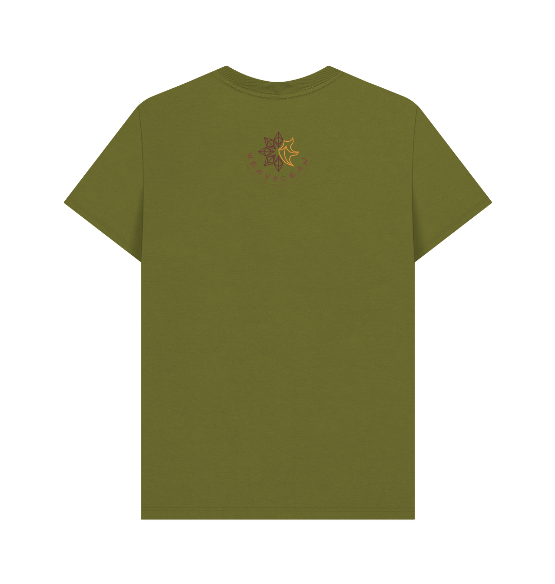 Moss Green Printed T-shirt Back