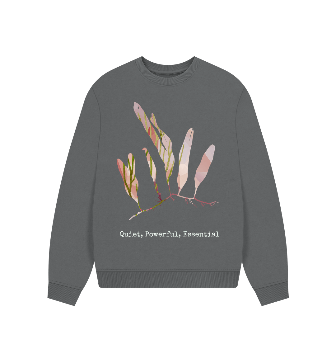 Slate Grey Printed Sweater Front