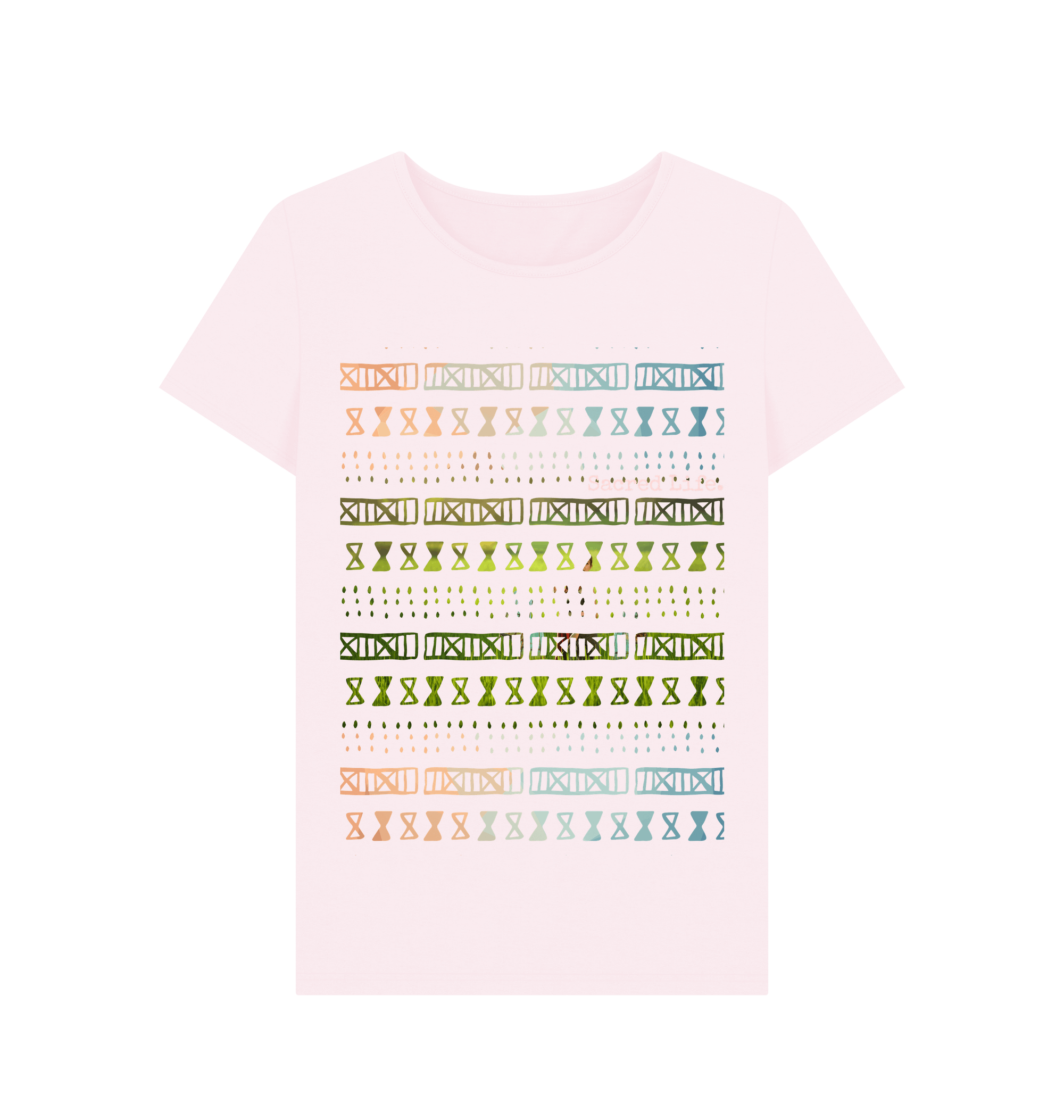 Pink Printed T-shirt Front