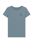 Stone Blue Printed T-shirt Front
