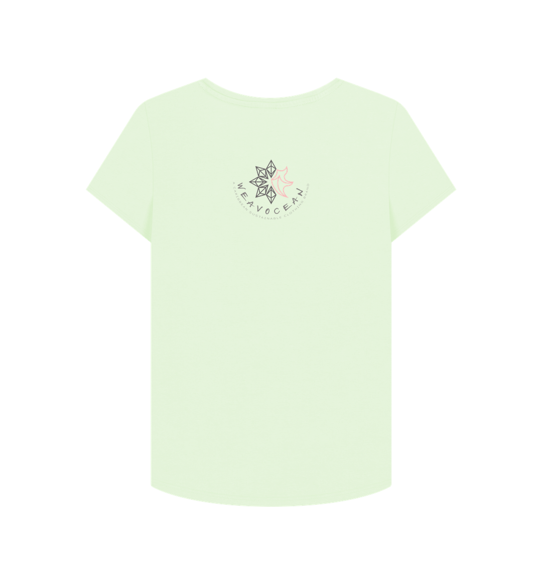 Pastel Green Printed T-shirt Back
