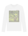 White Printed Long Sleeve T Shirt Front