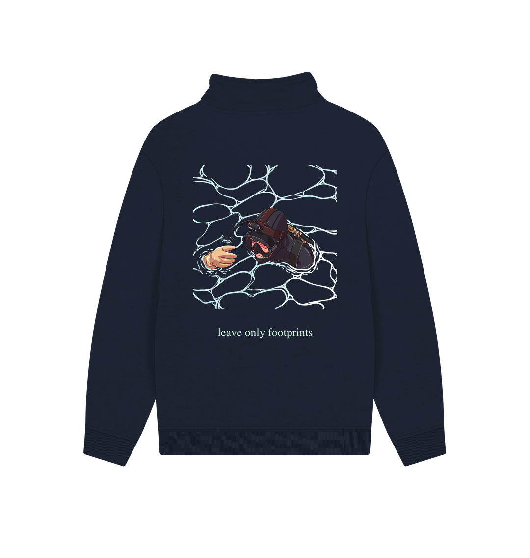 Navy Printed Sweater