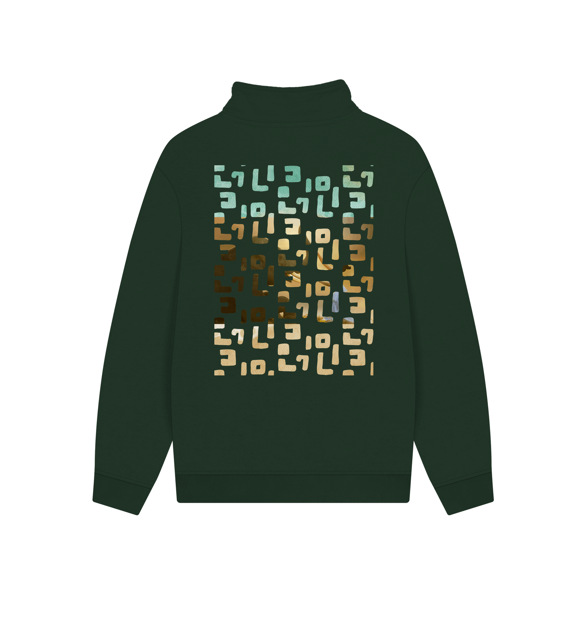 Evergreen Printed Sweater Back