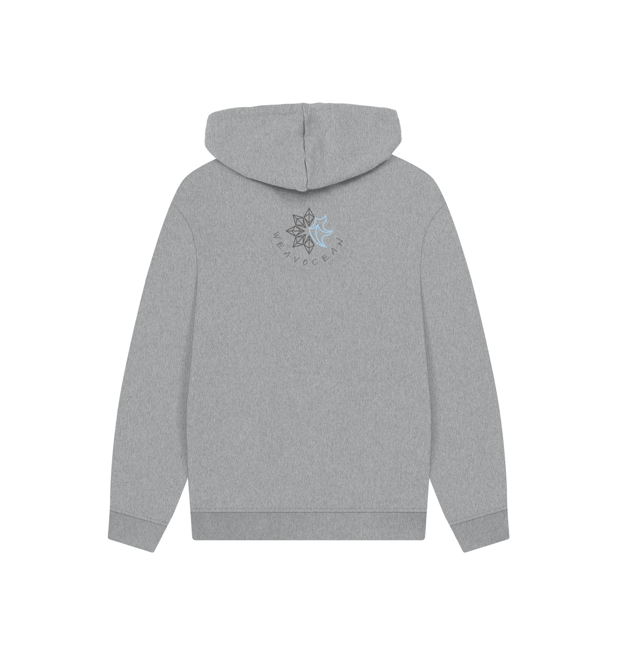 Athletic Grey Printed Hoody Back