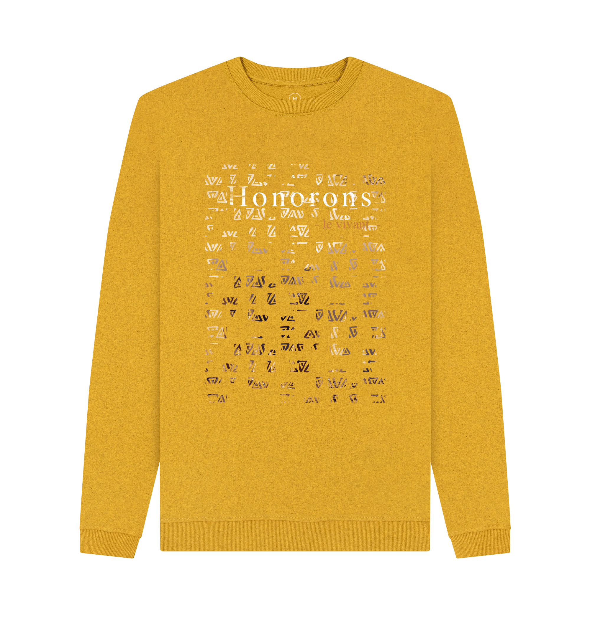 Sunflower Yellow Recycled Printed Sweater Front