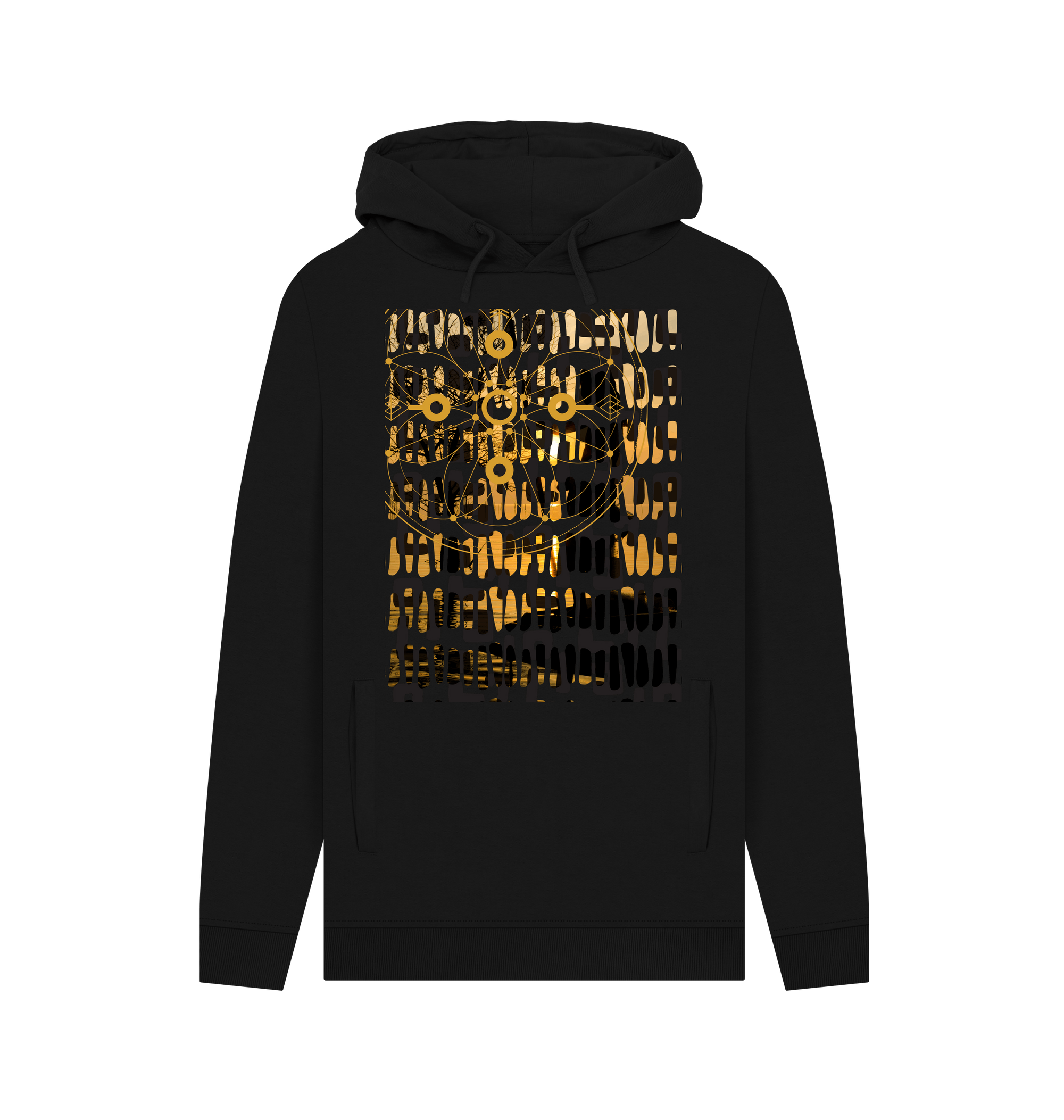 Black Recycled Hoody Front