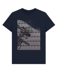 Navy Blue Printed T-shirt Front