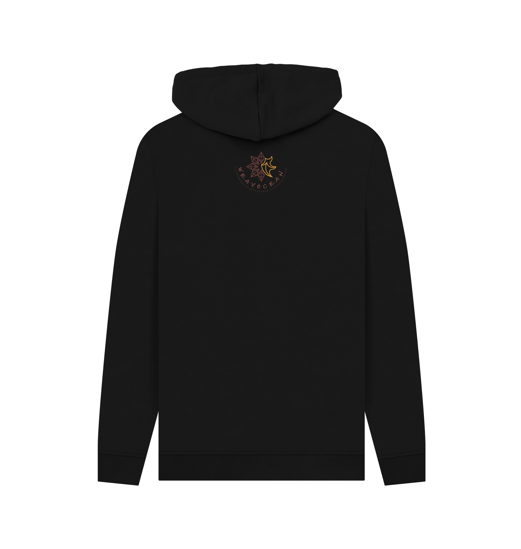 Black Recycled Hoody Back