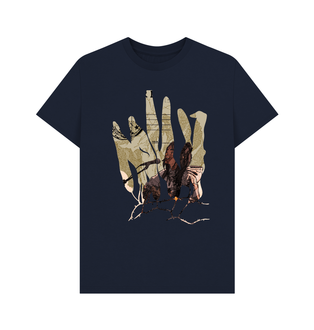 Navy Blue Printed T-shirt Front
