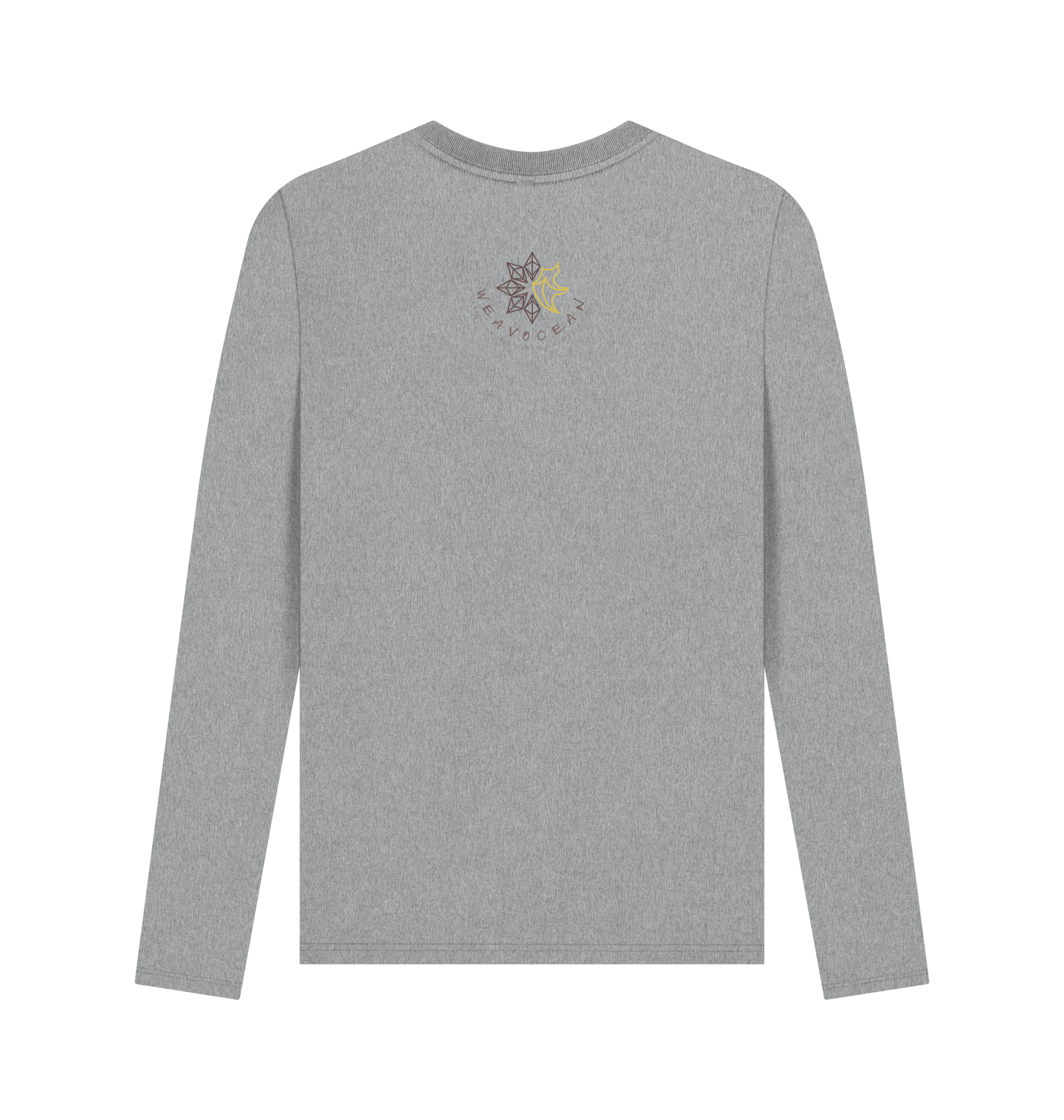 Athletic Grey Printed Long Sleeve T Shirt Back