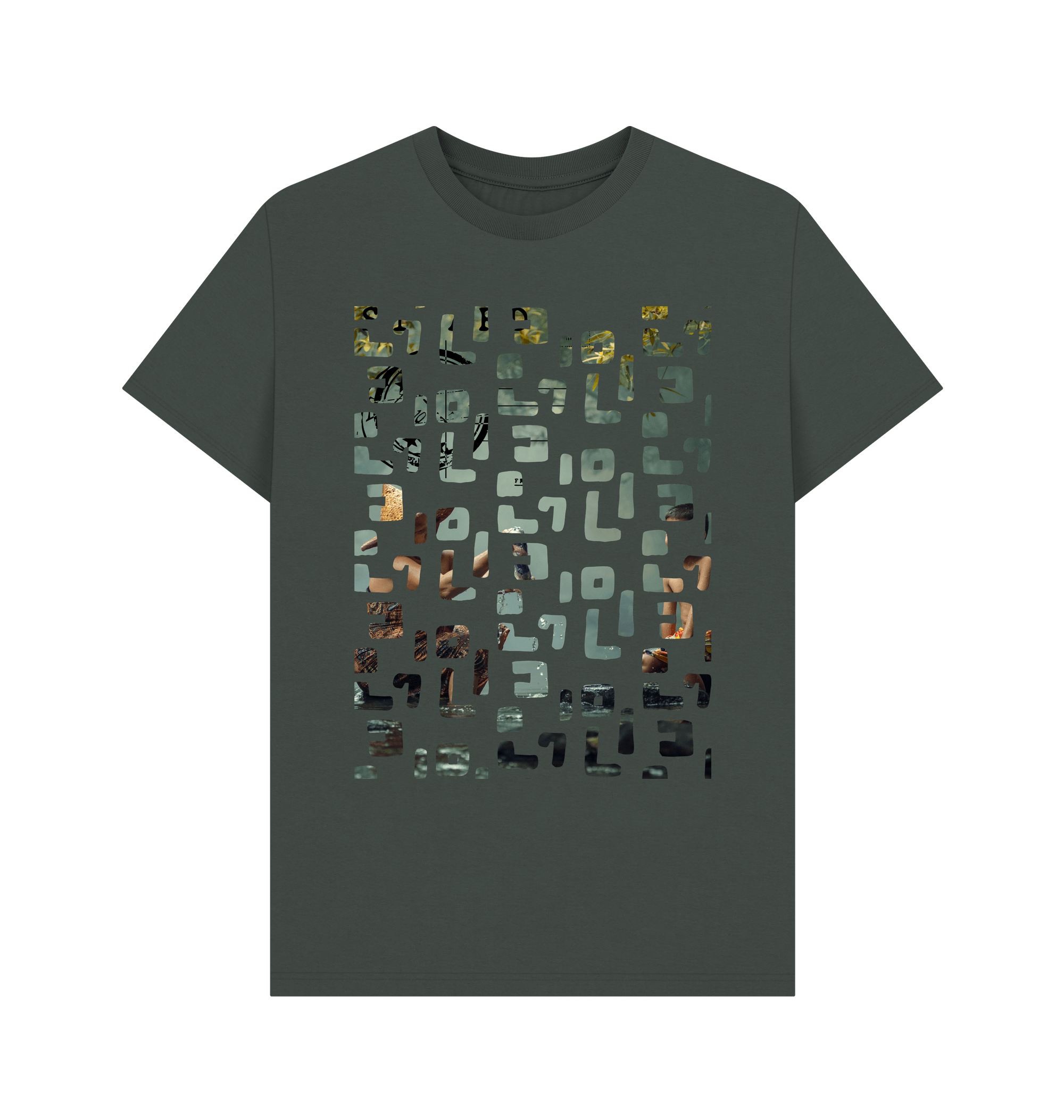 Dark Grey Printed T-shirt Front