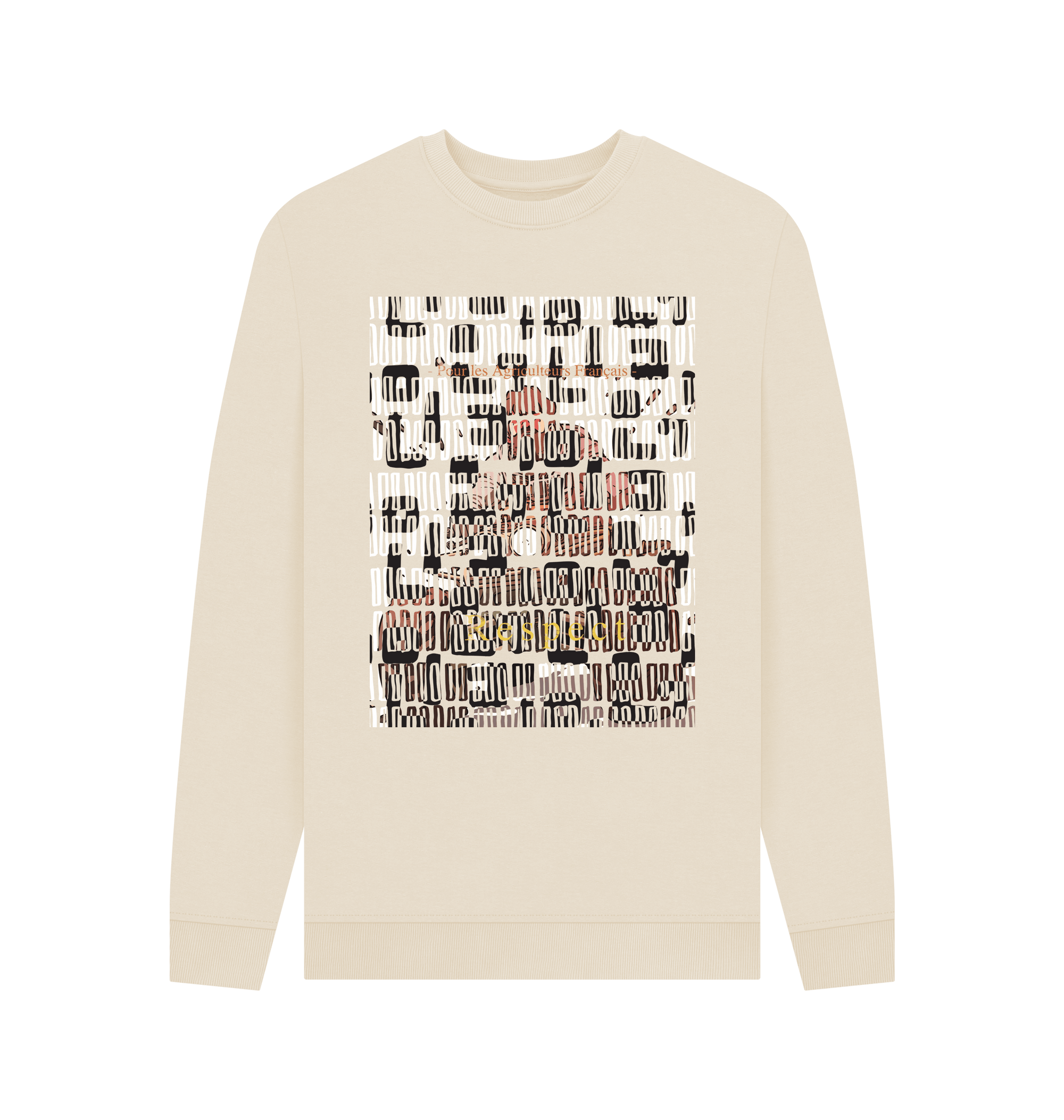Oat Printed Sweater Front