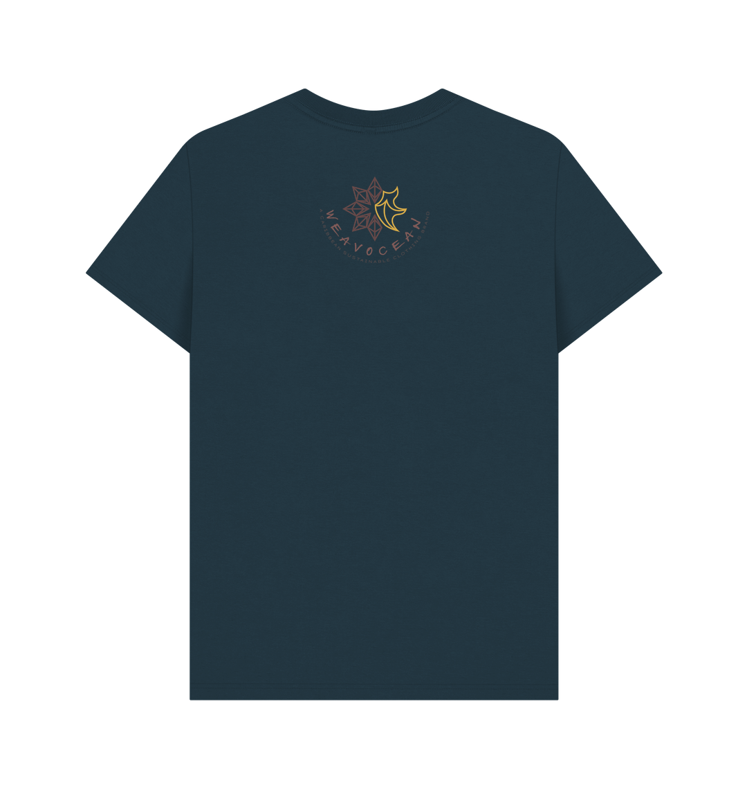 Denim Blue Printed T-shirt Back