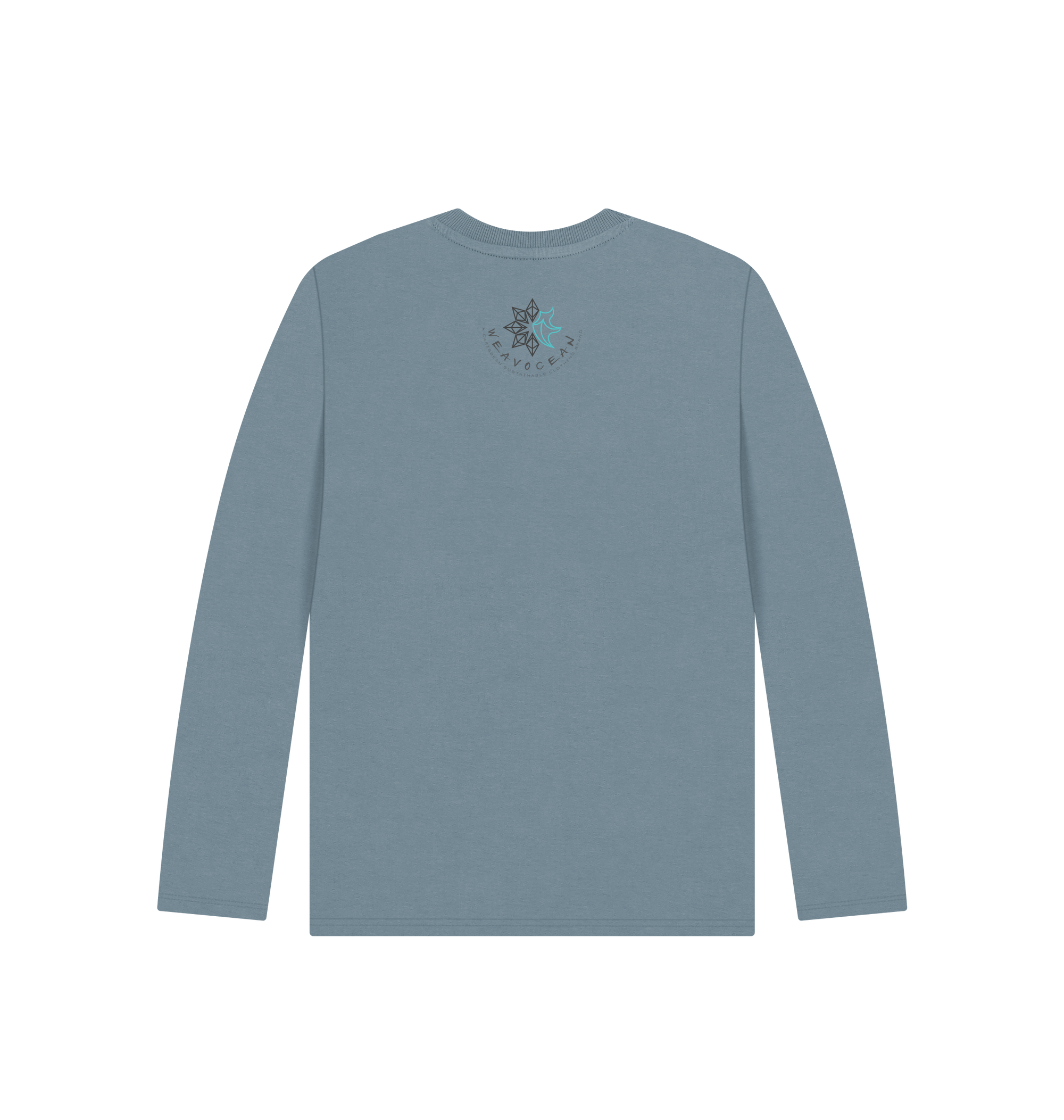 Stone Blue Printed Kids T-Shirt Back