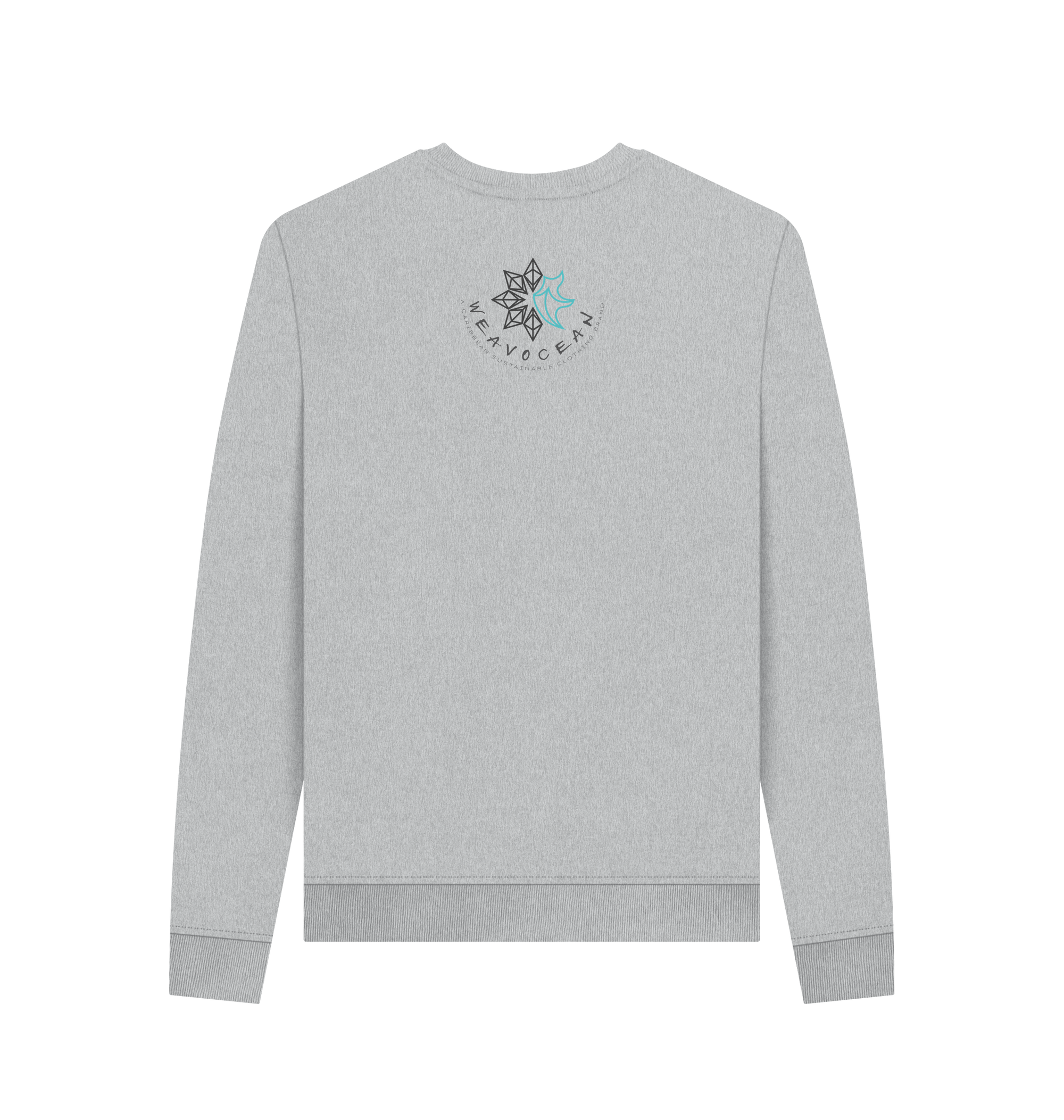 Grey Recycled Printed Sweater Back