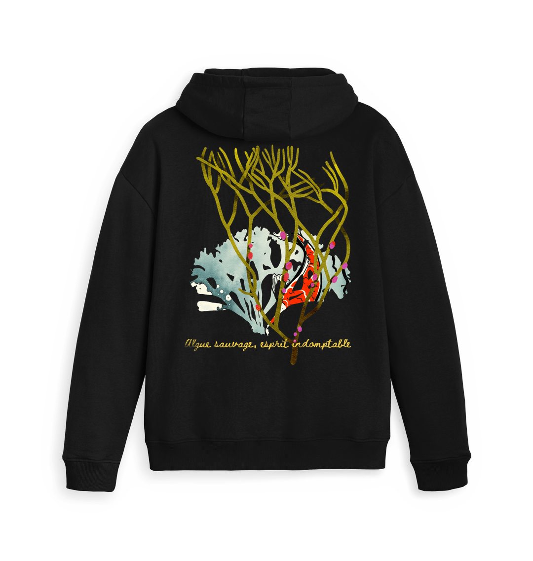 Black Zip hoody Back