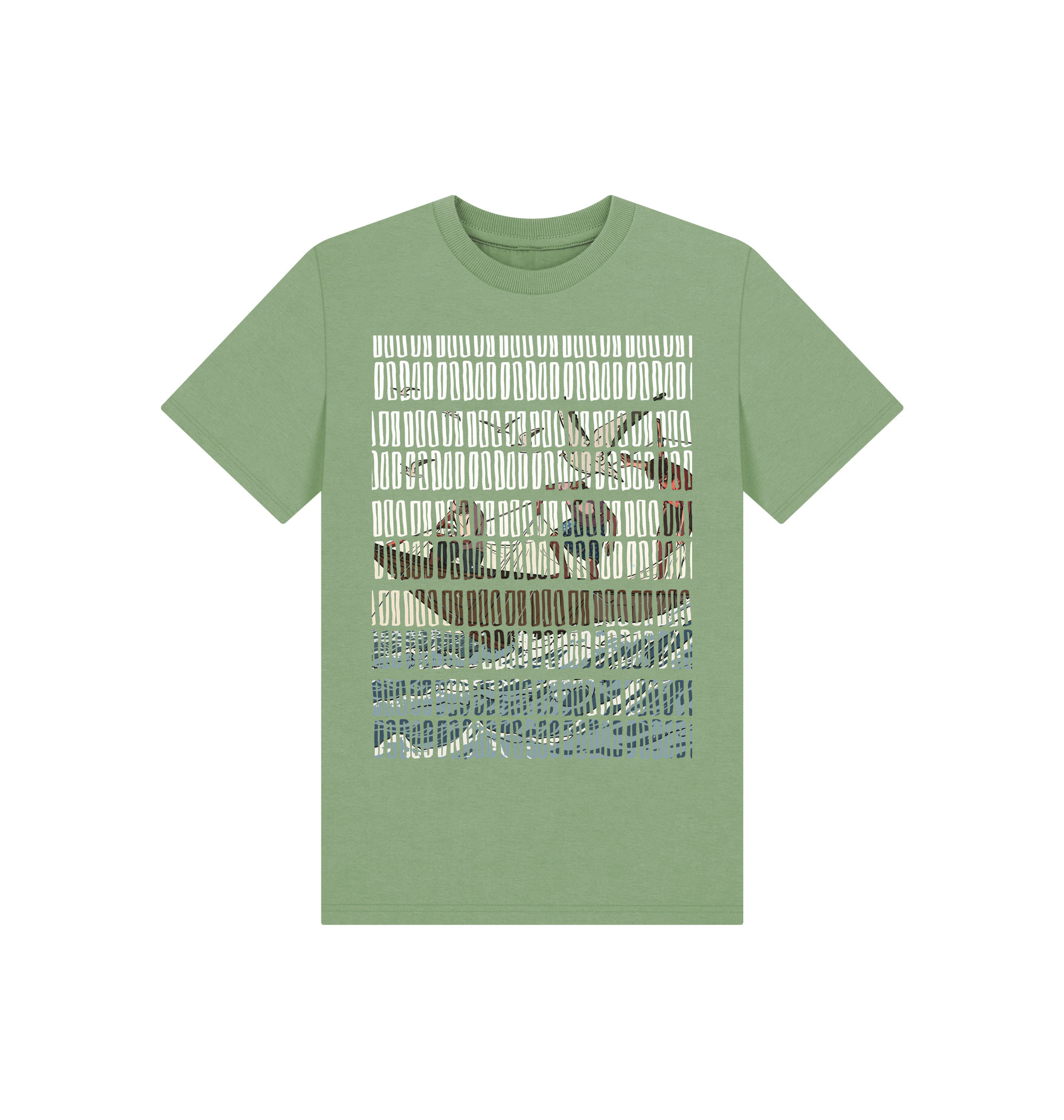 Sage Printed Kids T-Shirt Front