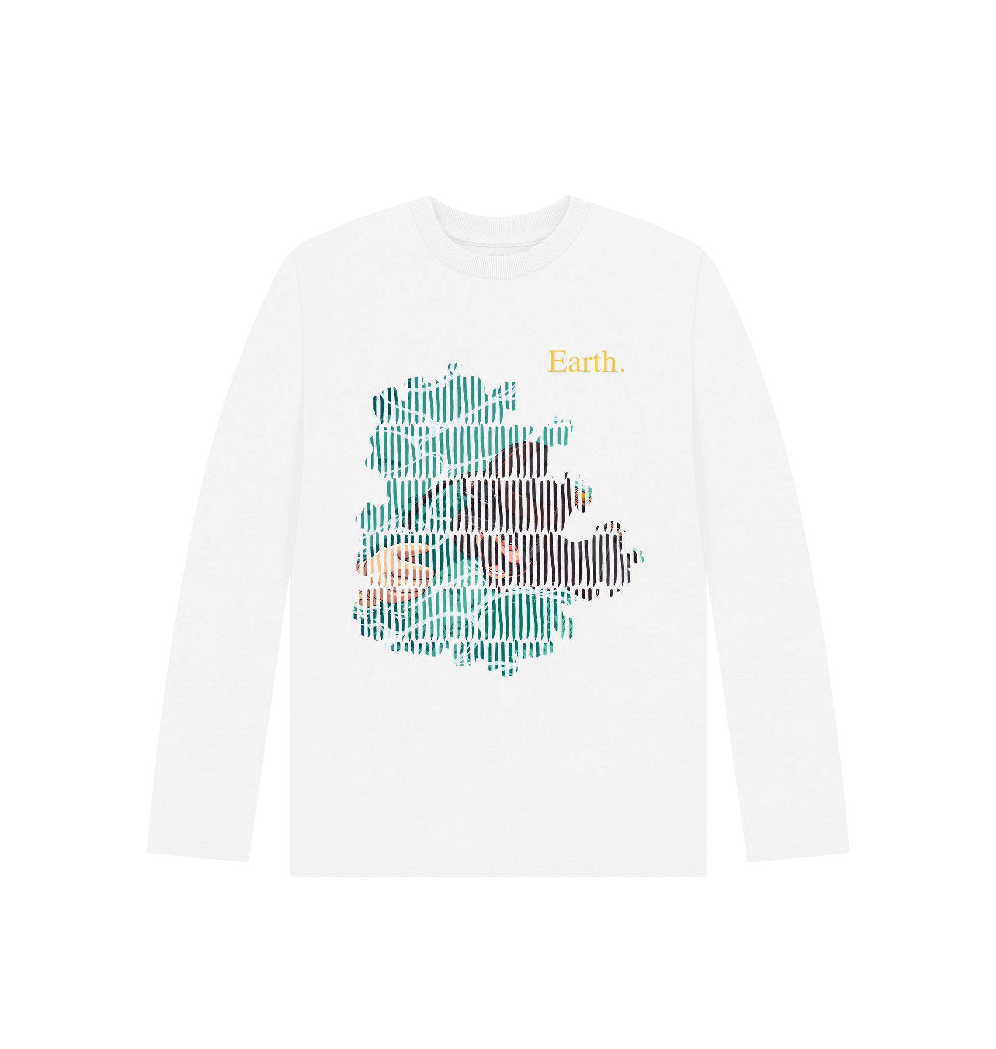 White Printed Kids T-Shirt Front