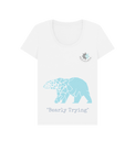 White BEAR SCOOP TEE