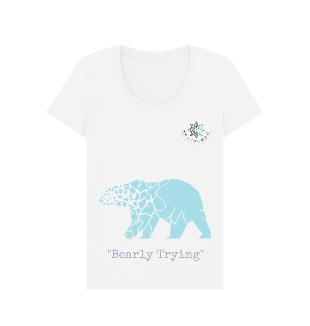 White BEAR SCOOP TEE