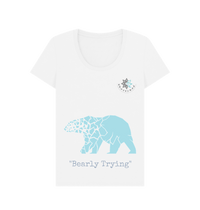 White BEAR SCOOP TEE