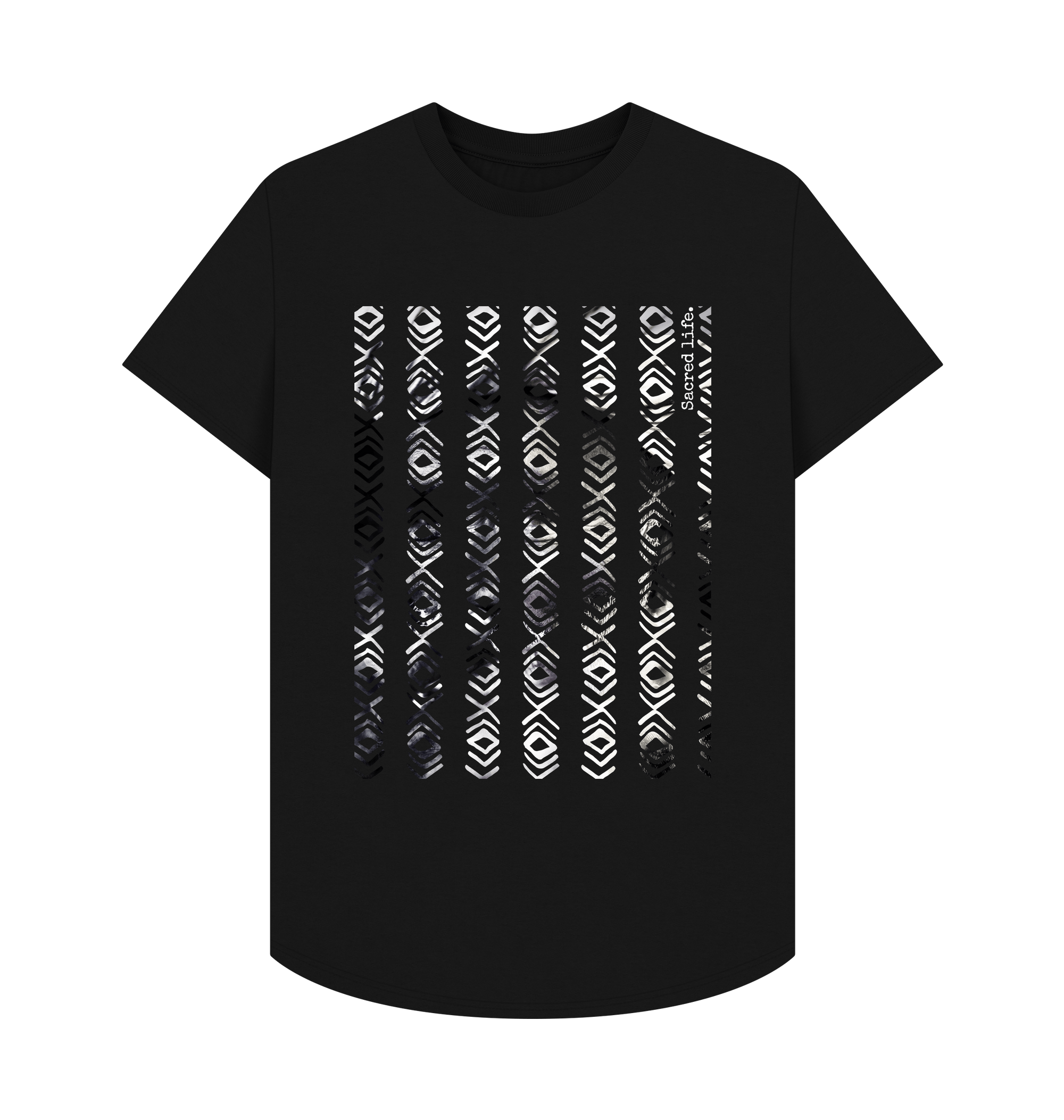 Black Printed T-shirt Front