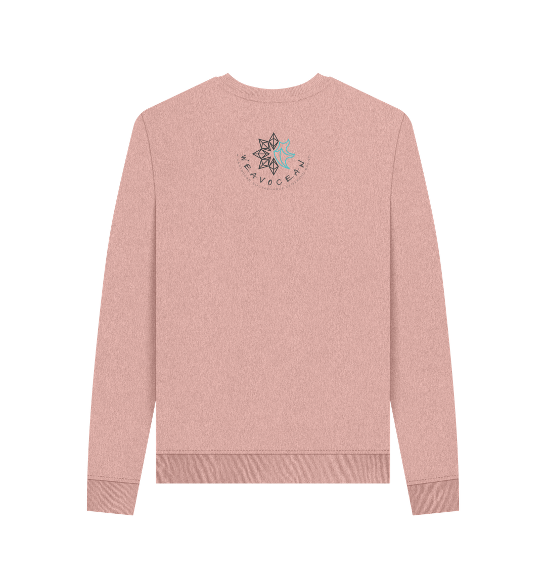 Sunset Pink Recycled Printed Sweater Back