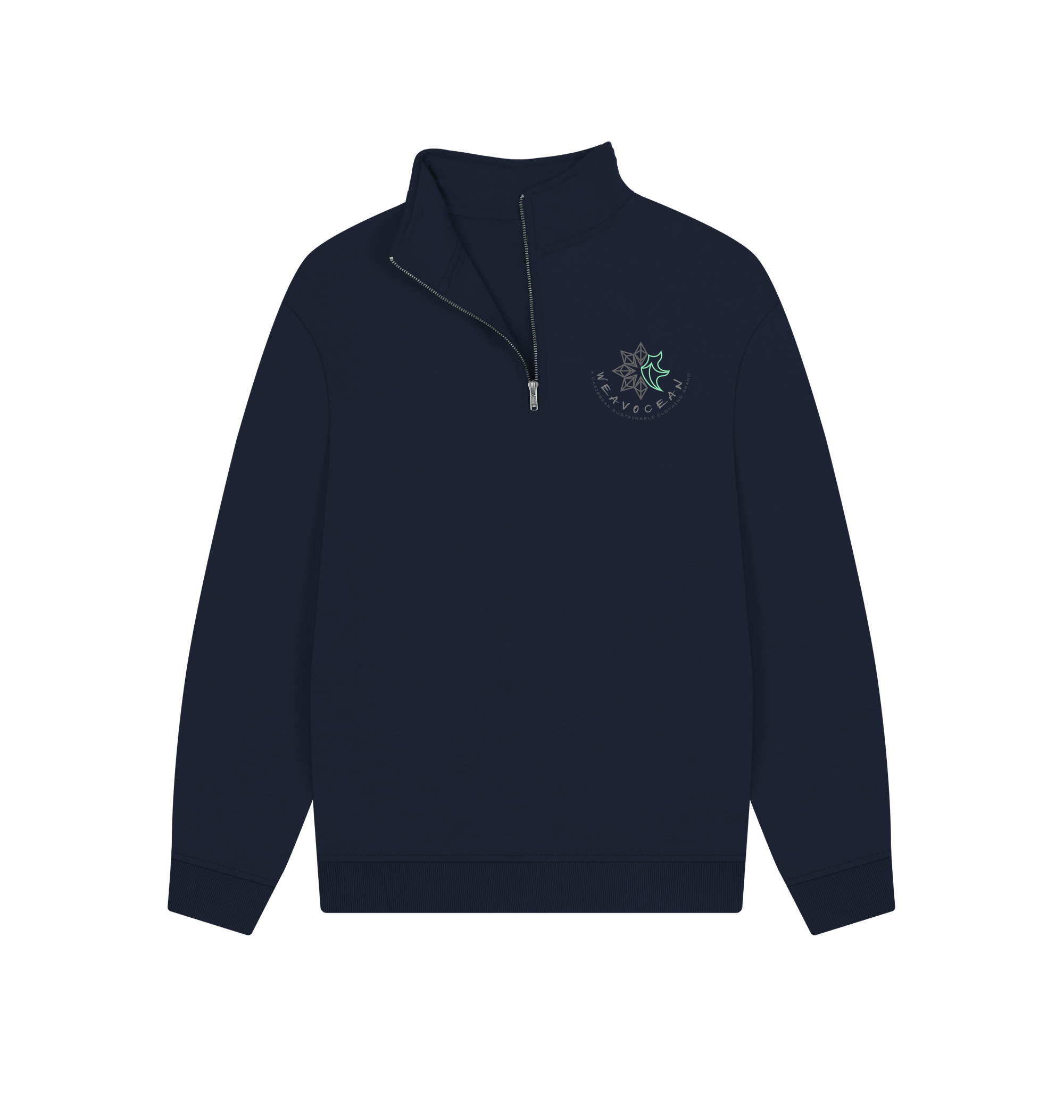 Navy Printed Sweater Front