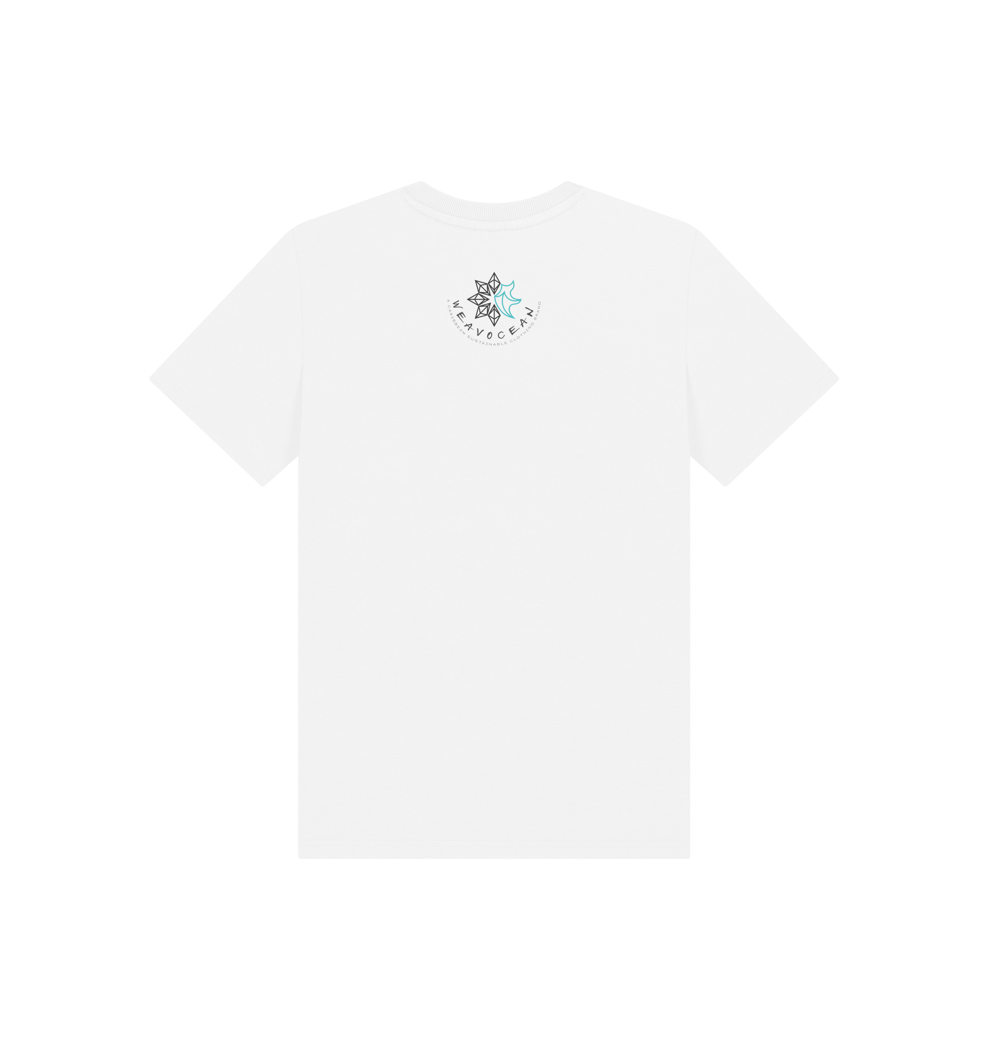 White Printed Kids T-Shirt Back