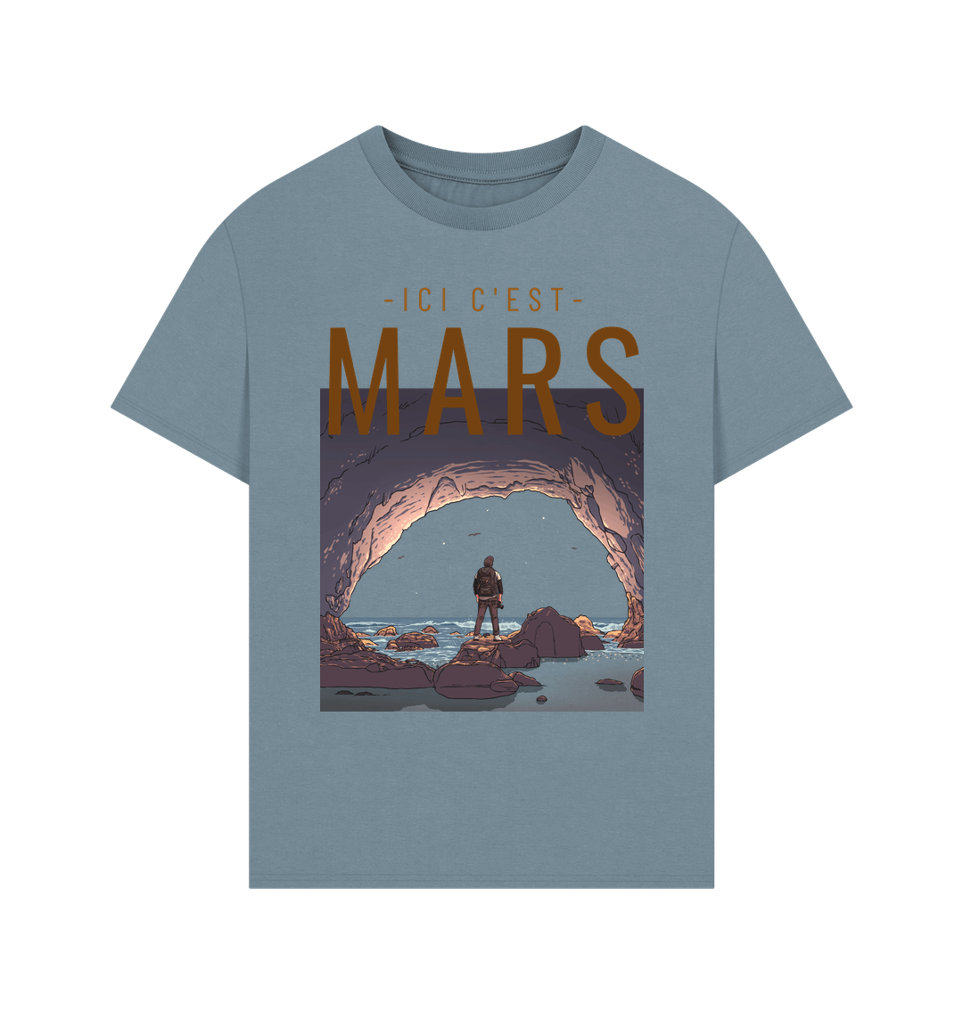 Stone Blue Printed T-shirt