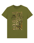Moss Green Printed T-shirt Front