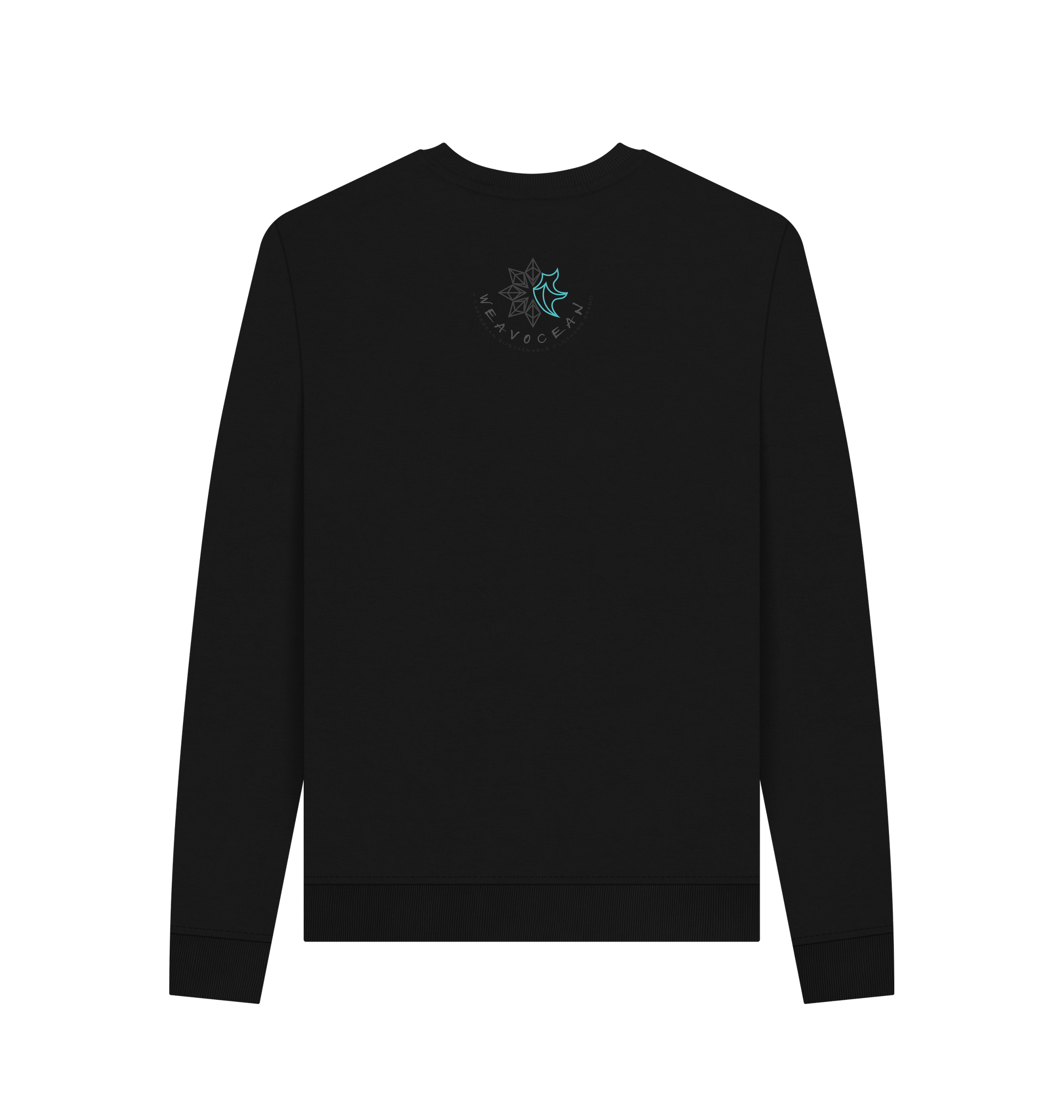 Black Recycled Printed Sweater Back