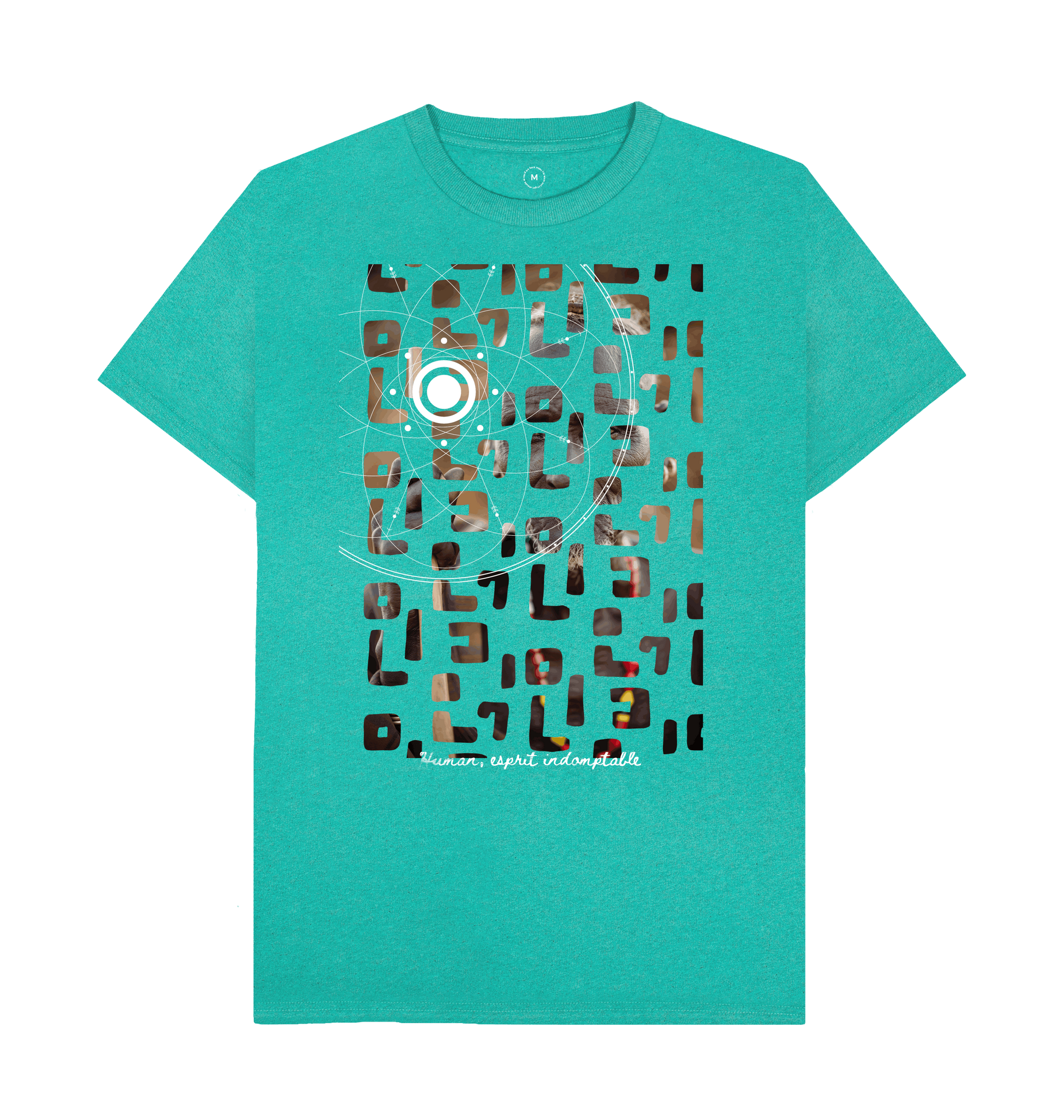 Seagrass Green Recycled Printed T-Shirt Front