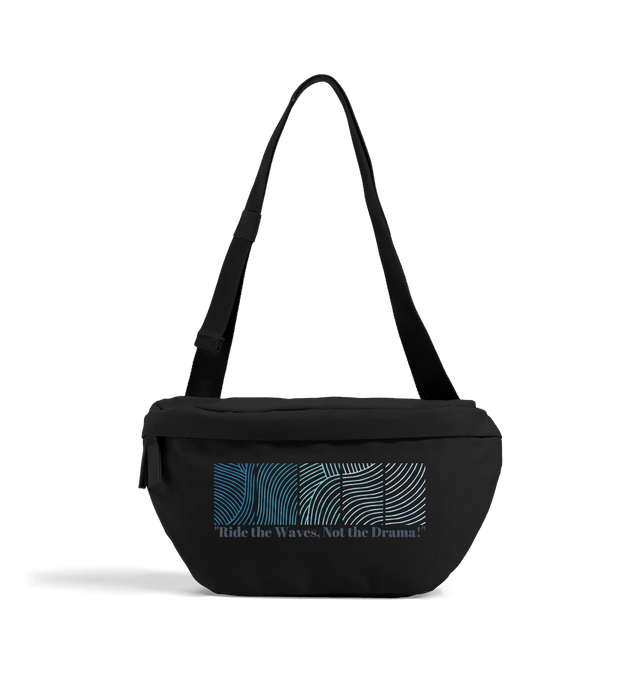 Black WAVES CROSS-BODY BAG