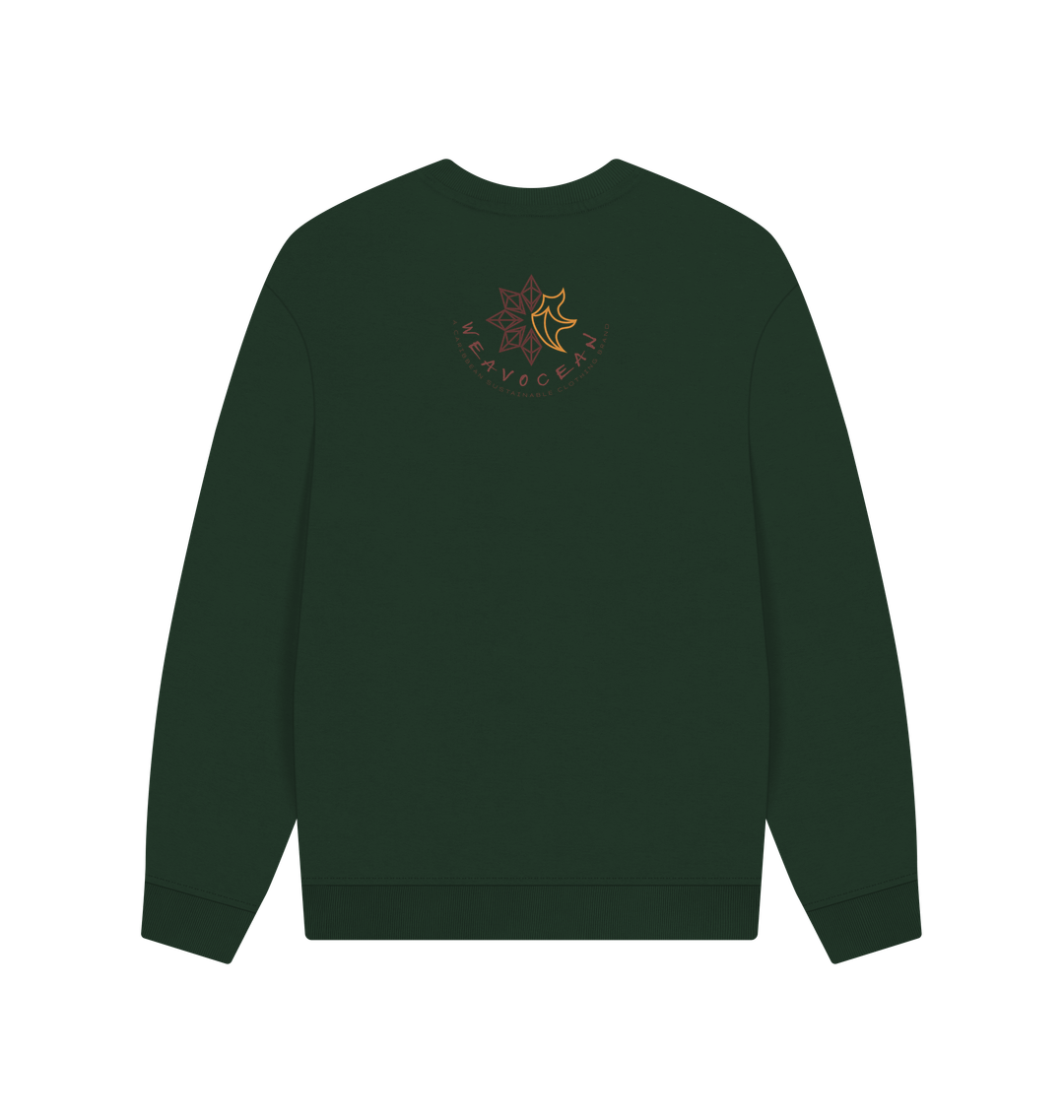 Evergreen Printed Sweater Back