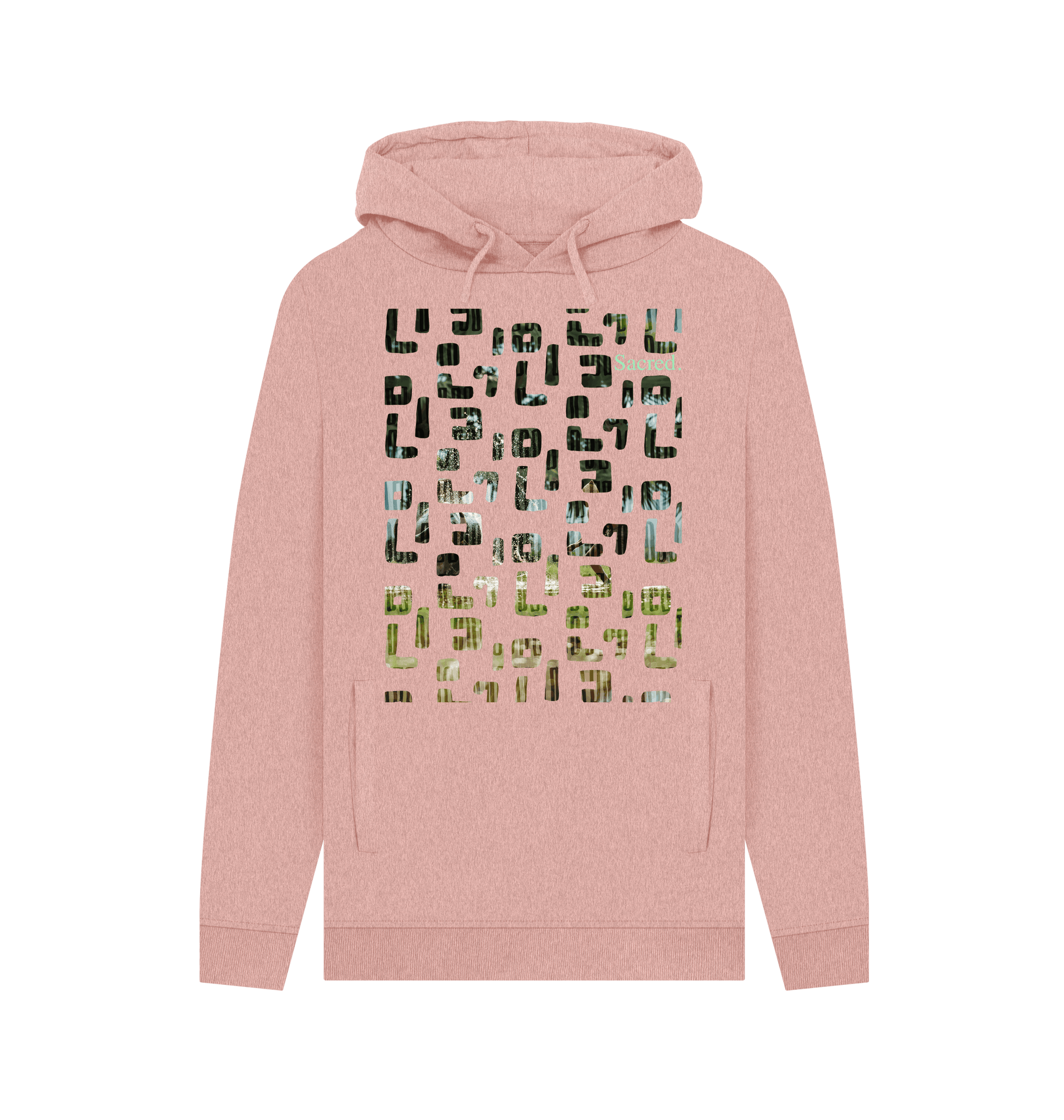 Sunset Pink Recycled Hoody Front